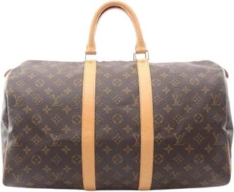 Louis Vuitton Vintage, unisex, Bruin, ONE Size, Leer, Pre-owned Boston Bag