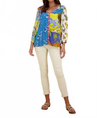 Rubyyaya Celebration V-Neck Shirt In Multi
