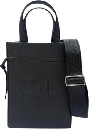 Fendi Pre-owned Vintage Tote Bag - Dames - Vintage Shopper - Zwart - ONE Size - Leer - Vintage