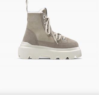 INUIKII Womens Matilda Shearling Platform Boots In Light Beige