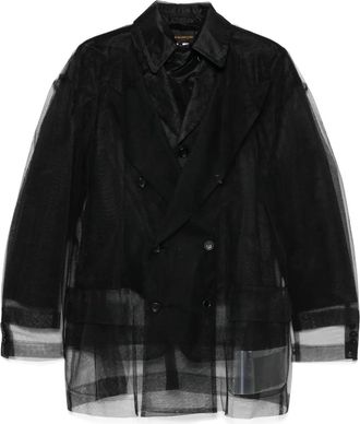 Comme Des Garçons Blazer in tulle - Nero