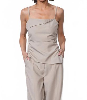 Greylin Acacia Asymetric Top In Taupe