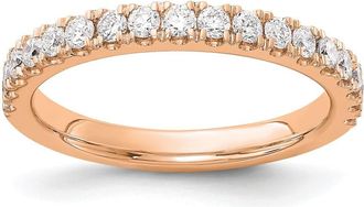 Diamond2Deal 14k Gold Lab Grown Diamond Wedding Band Ring 1/2Ct Clarity- VS Color- D-E
