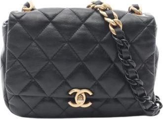 Chanel Pre-owned Vintage Schoudertas - Dames - Vintage Schoudertas - Zwart - ONE Size - Leer - Vintage