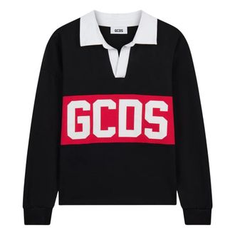 GCDS Polo Manica Lunga - - Tops - Uomo - Nero - XL