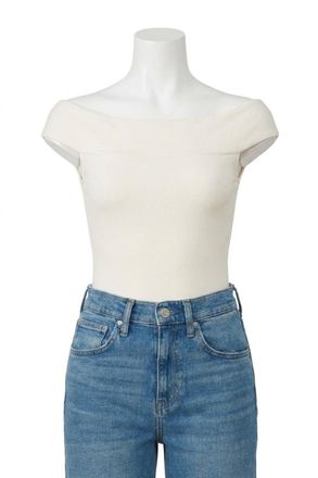 Z Supply Second Skin Off Shoulder Top In Cloud