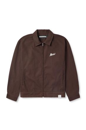 Neighborhood Cropped Logo-Embroidered Twill Jacket
