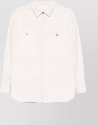 Iro cotton shirt with long sleeves and collar