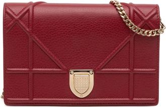 Dior Borsa a tracolla Diorama Croisiere in pelle di vitello con finitura pieno fiore 2017 - Rosso