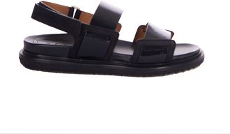 Marni Minimalist Black Fussbett Sandal with Adjustable Closure