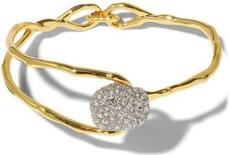 Alexis Bittar Solanales Crystal Pav&eacute; Pebble Bangle Bracelet in Crystals at Nordstrom
