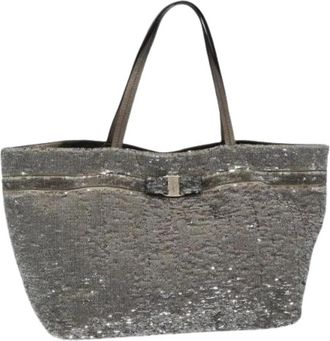 Ferragamo Pre-owned Nylon handbags - Dames - Vintage Shopper - Grijs - ONE Size - Nylon - Vintage