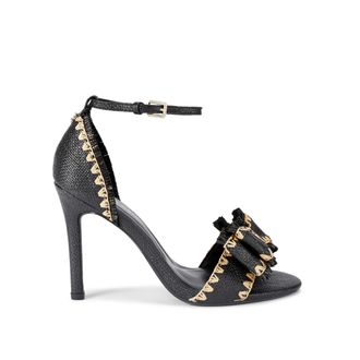 Kurt Geiger Womens Robbie High Sandals - Black Fabric - Size UK 5