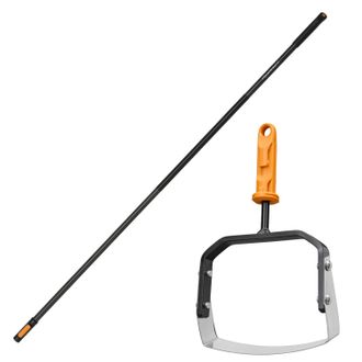 OEM Fiskars Oneclick Cabezal Desmalezador De Jard&iacute;n 15cm + Mango 161cm