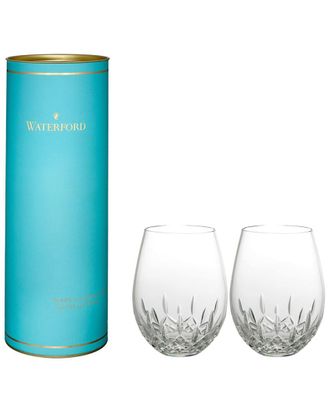 Waterford Set Of 2 Giftology Lismore Nouveau Red Wine Glasses