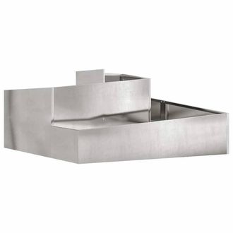 Berkfield Home Pots & Planters Stainless Steel Medium Planters Metal Planter in Silver