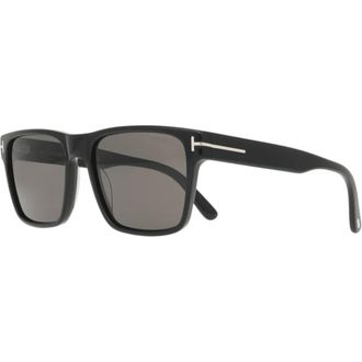 Tom Ford Black Acetate Square Grey Smoke Mens Sunglasses FT1205 01A 55