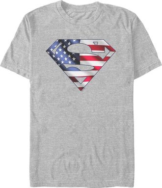 Superman Mens Superman S Shield Patriotic Logo T Shirt in Sport Grey at Nordstrom, Size Xxx-Large
