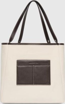 Mani&egrave;re De Voir Dakota Unisex Reversible Leather & Suede Tote Bag in Brown at Nordstrom
