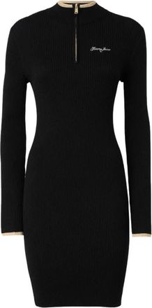 Tommy Jeans TJW Metallic Zip Dress - Dames - Korte kleedjes - Zwart - S - Kleedjes