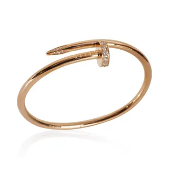 Cartier Pre-Owned Cartier Rose Gold Diamond Juste Un Clou Bracelet