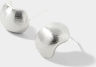 Simons Womens Brushed half-Hoop Earrings