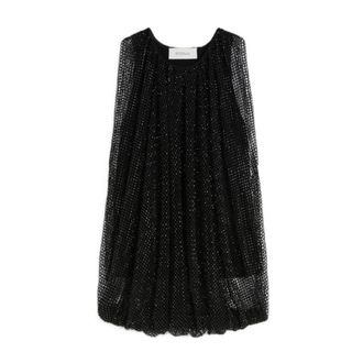 Max Mara Sleeveless Tops, female, Black, Size: XS Nodo Mesh Top