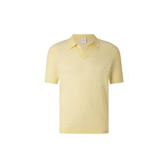 Bogner Lyon knitted polo shirt for men - Yellow - XXL
