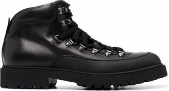 Doucal's Bootie - Heren - Veterlaarzen - Zwart - 42 EU - Leer - Schoenen