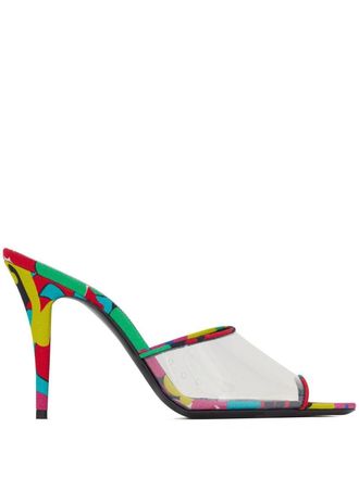 Saint Laurent 95mm Gippy sandals - women - Leather/Leather/Polyurethane - 38.5 - White