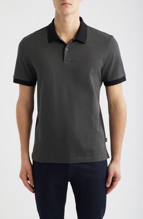 BOSS Parlay Cotton Piqu&eacute; Polo in Black at Nordstrom, Size Xx-Large