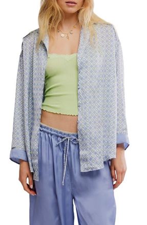 Free People Dreamy Days Print Pajamas in Lime Kiwi Combo at Nordstrom, Size X-Small Regular