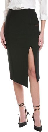 Off-white Wool-Blend Pencil Skirt