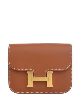 Hermès 2021 Evercolor Constance Slim Wallet small wallets - women - Calf Leather/Leather - One Size - Brown