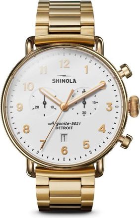 Shinola Canfield 2 Eye Chrono 43mm - men - stainless steel/Gold Plated/Sapphire Crystal - One Size