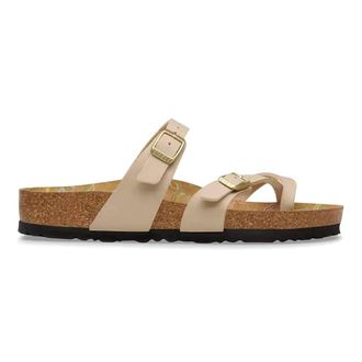 Birkenstock Womens Mayari Floral Thong Sandal In Sandcastle