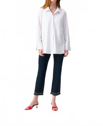 Joseph Ribkoff Collared Tunic Top In White