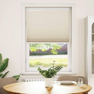 Berkfield Home Plisse Blind 90x125cm Creme in Cream | Size: 90x125 cm