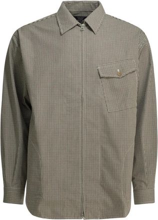 Comme Des Gar&ccedil;ons Geruite Jas met Rits aan de Voorkant - Heren - Zomerjassen - Bruin - M - Katoen - Jassen