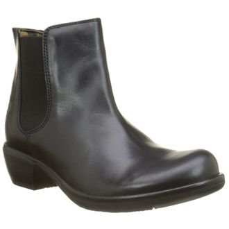 FLY London MAKE Leather Womens Slip On Boots - Black - Size:UK 9