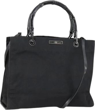 Gucci Pre-owned Handbags, female, Black, Size: ONE SIZE Pre-owned Nylon Handbag