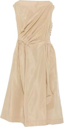 Simone Rocha Abito midi con dettaglio drappeggiato - Toni neutri