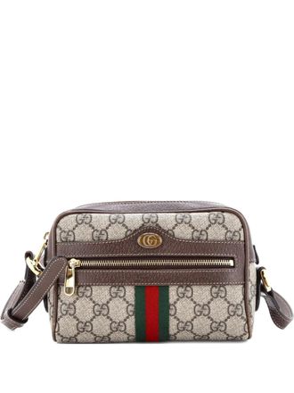 Gucci Ophidia Shoulder Bag GG Coated Canvas Mini crossbody bag - Marrone