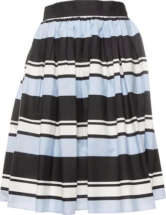 Dolce & Gabbana Gonna plissettata a righe - Blu
