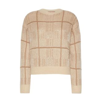 Max Mara Jersey de cuello redondo - Knitwear - Mujer - Beige - L