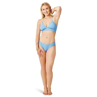 Carve Designs Dahlia Top Womens Blue Radiant Stripe Stretch Swimwear DDR 79