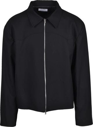 Dressism. Black Lined Stretch Polyester-Blend Jacket