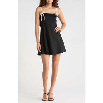 Alice & Olivia Morgan Babydoll Minidress in Black at Nordstrom Rack, Size 12