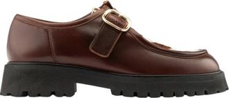 Maison Toufet Schoenen, Dames, Bruin, 36 EU, Leer, Dolores Derby