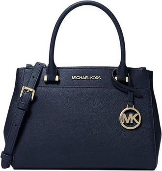 Michael Kors Bolso Satchel Peque&ntilde;o Gibson de Piel Saffiano - Bags - Mujer - Azul - ONE SIZE